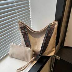 2st/set Stor kapacitet Casual Enkel hink Mor-barn Axelväska Dumpling Bag, Höst Och Vinter Hot Trend Damväska - Beige