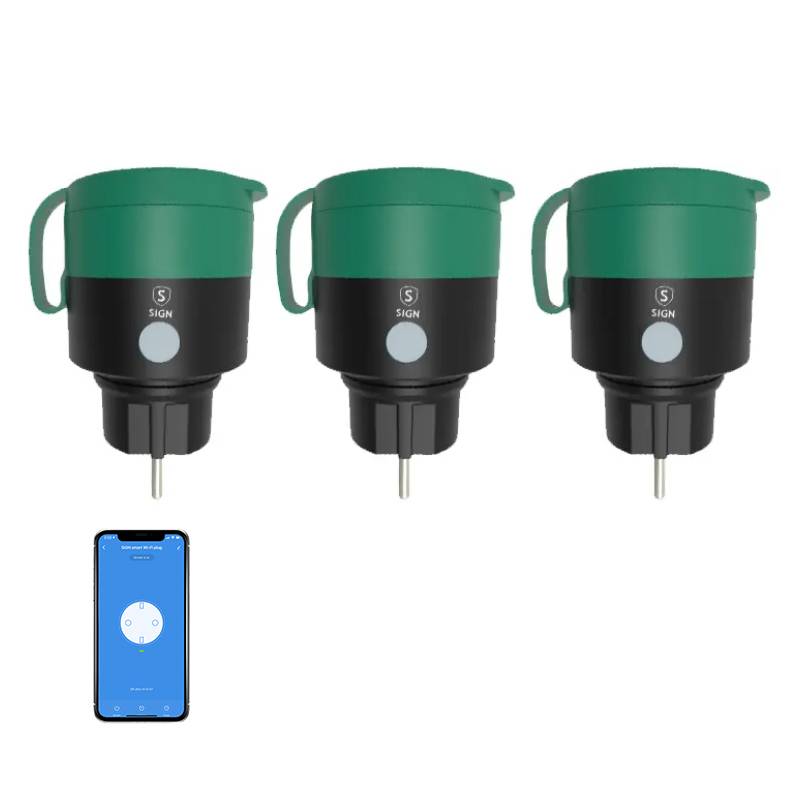 SiGN Smart Home WiFi Smart Plug Udendørs IP44 16A - 3-pak