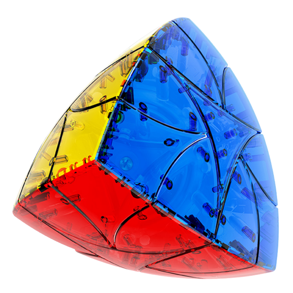 DianSheng Galaxy Pillowed Carnation Tetrahedron Puzzle Magnetic Transparent