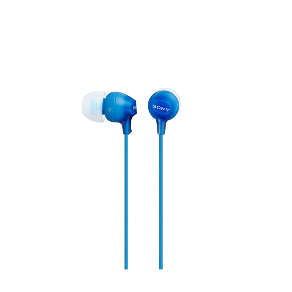 Sony MDR-EX15AP In-Ear Headphone with Smartphone Mic & Control, Blue