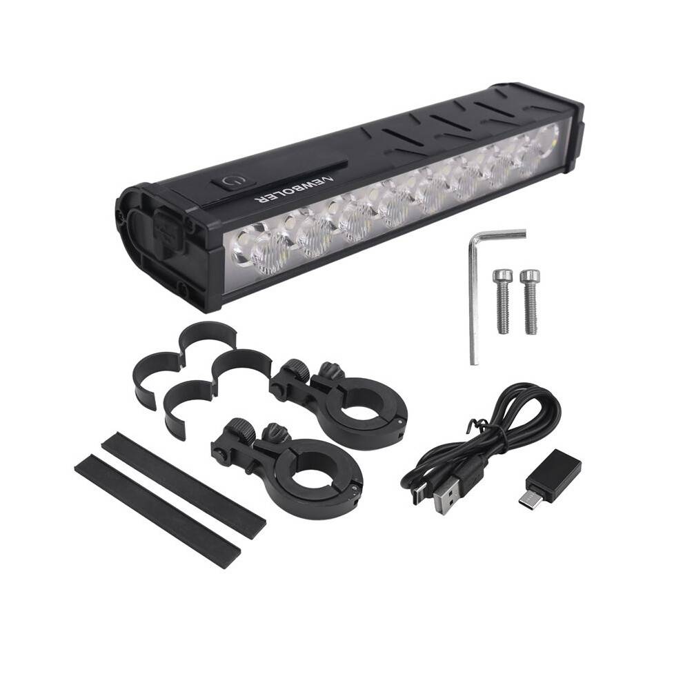 NEWBOLER 10000mAh Bicycle Light LED Front Double Bracket Power Bank MTB Mountain Bike Lamp Bike Headlight Cycling Accessorie