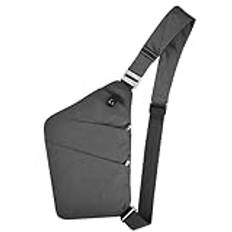 BROADREAM Axelväska, anti-stöld slingväska, axelväska män liten, axelväska, bröstväska, herrväska liten, crossbody väska män, Grå 1.0, Dekonstruerad