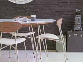GM 6661 Rundt spisebord m. Fast Plade Ø:100 cm og Corian Top - Naver Collection