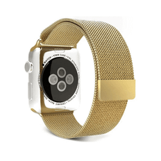 Apple Watch 45mm Mesh Urlænke i Rustfrit Stål - Guld til Series 8 / 9