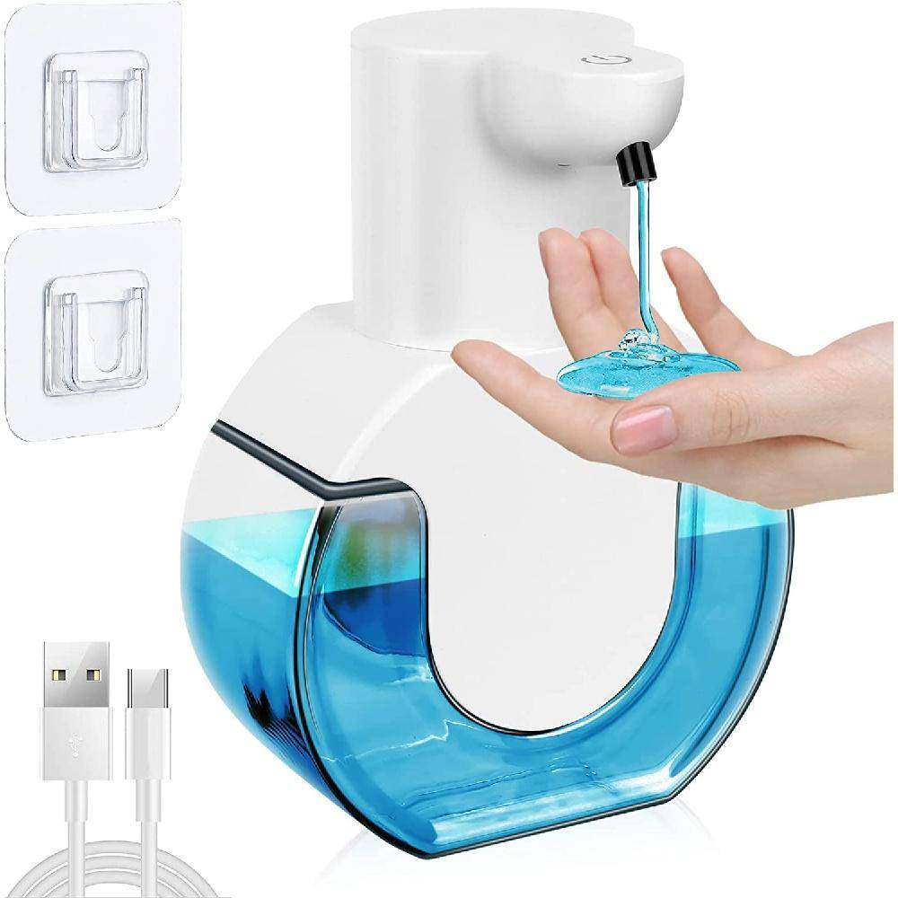 Tvåldispenser Automatisk väggfäste 420ml Elektrisk tvåldispenser med sensor USB Uppladdningsbar IPX5 vattentät tvåldispenser för kök badrum