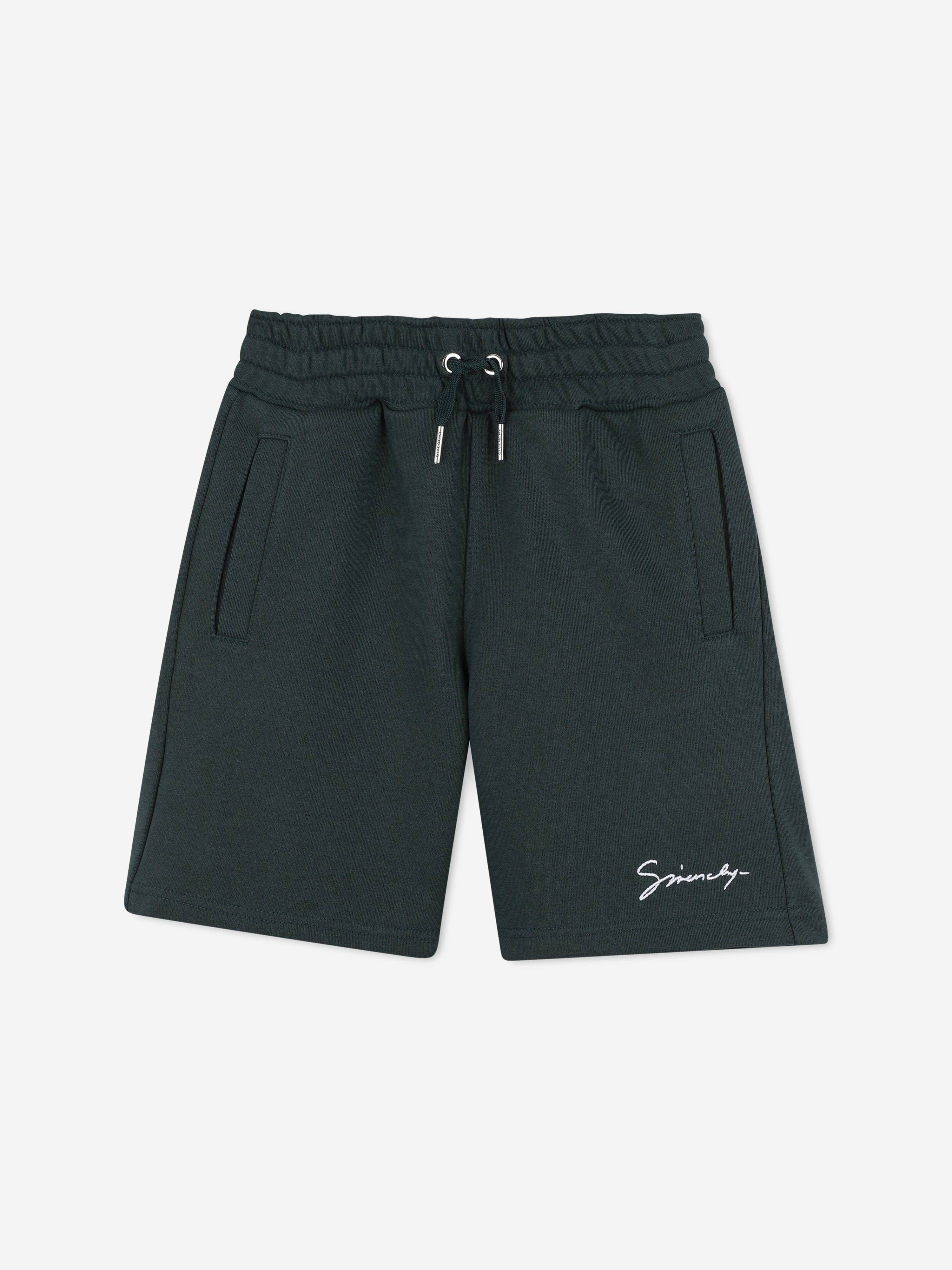 Givenchy Boys Embroidered Logo Shorts in Green - Green / 12 Yrs (12 Yrs)