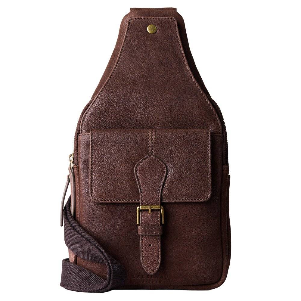 Lakeland Leather Hutton Sling Bag Colour: Chocolate, Size: One Size