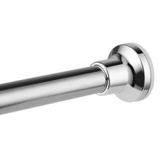 Duschdraperistång i silver, utan borrning, ingen rost, duschdraperistång 74 cm till 195 cm, utdragbart rostfritt stål teleskopstång för duschdraperier och badkar