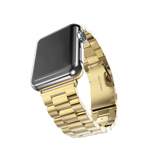Apple Watch (42/44/SE/45/46/49mm) -  CNC Pro Rustfrit Stål Rem - Guld