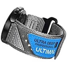 ULTIMAL kompatibel med Galaxy Watch 7-armband, mjuk nylon, ventilerande urholkning för Samsung Watch 4/5/6 armband 40–44 mm/Classic 42–46 mm/Watch 5 Pro 45 mm/Watch 6 Classic 43–47 mm, GRÅ, Klassisk