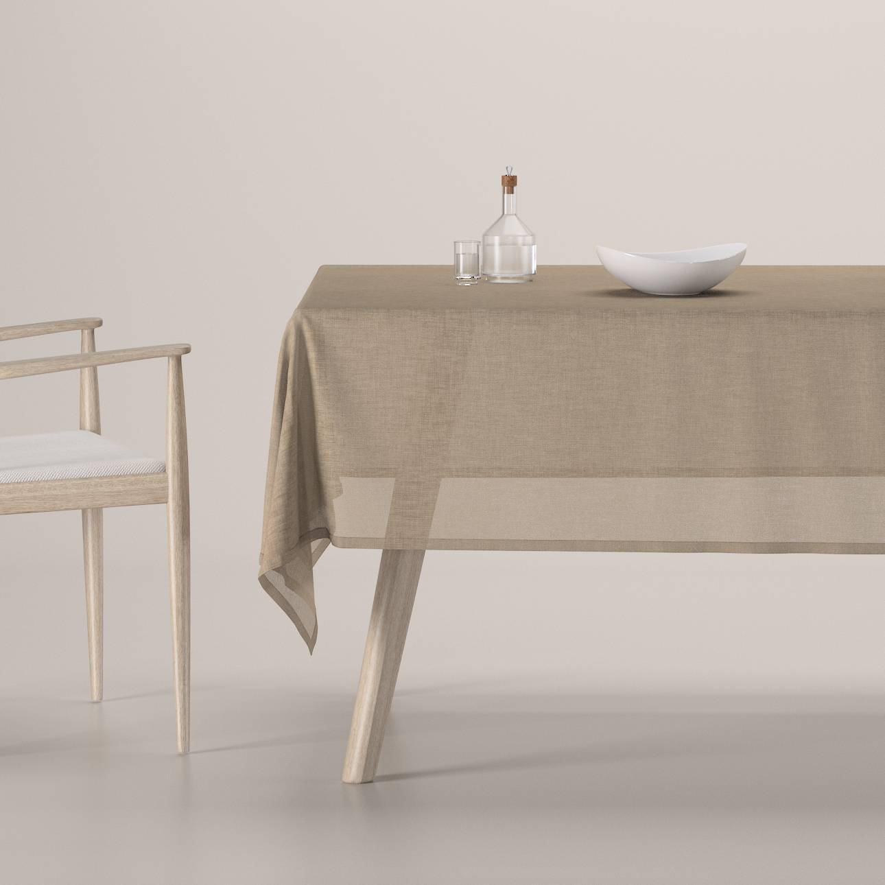Rektangulære borddug, Hørfarvet, Sensuale Premium