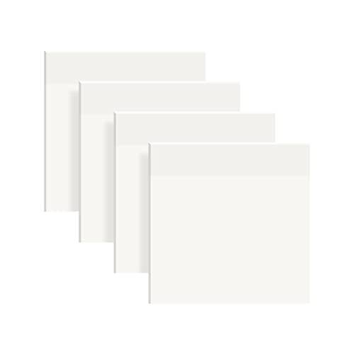 Vicloon Självhäftande anteckningar, 200 st transparent post klibbiga noter, vattentäta transparenta självhäftande anteckningar, 7,5 x 7,5 cm repeterbar användning, för kontor, hushåll och studenter