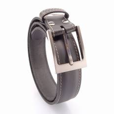 The Leather Belt Co. Lögum Læder Bælte - 100% Sort Læder, 120-130 cm / Sort / Læder