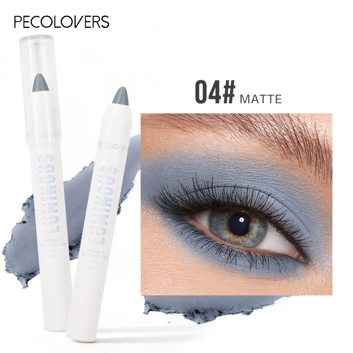 1pc Multicolored Shimmering Eyeshadow Stick And Highlighter Stick, Waterproof Formula, , Anti-smudge, Brightening Eye Makeup And Sports Fan Makeup