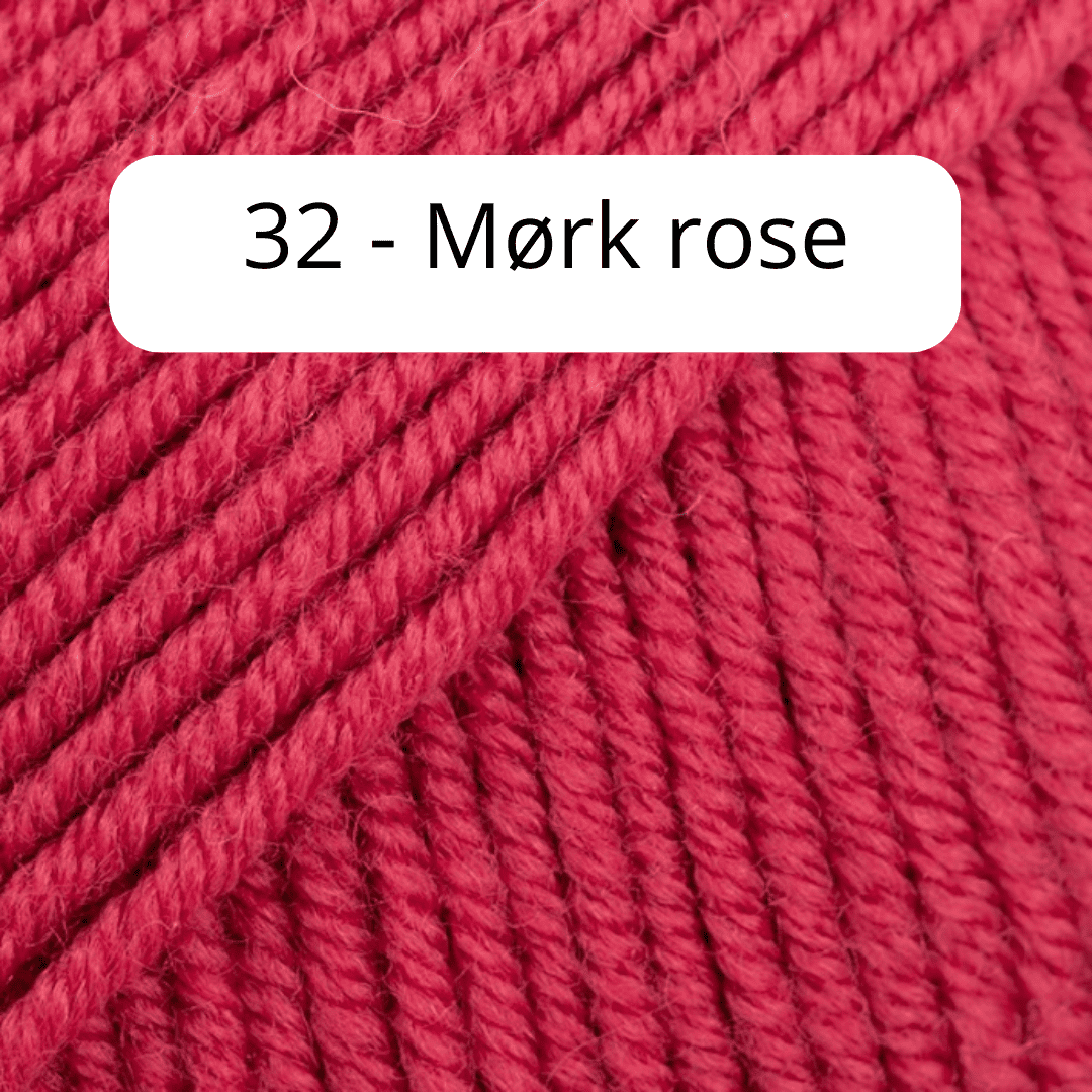 Luffer - Bestilling 4-6 år 32 - Mørk rose