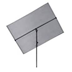 Hoberg rektangulärt parasoll | lutbart, 360° roterbart | balkongskydd, sol- och insynsskydd för terrass | UV-skyddsfaktor 50 [ca 130 x 180 cm], antracit, 130 cm x 180 cm