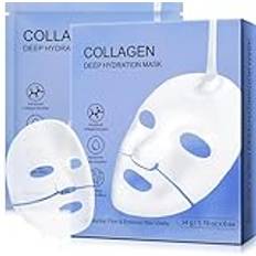 Collagen Face Mask 6 st Bio Collagen Face Mask Overnight Koreansk hudvårdsmask för att återfukta, fukta, bekräfta och förbättra hudens vitalitet