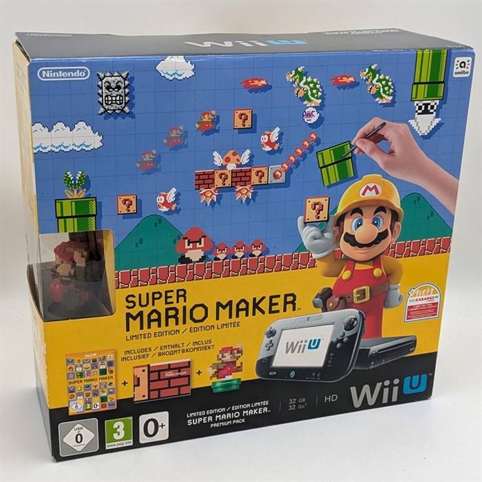 Nintendo Wii U - Super Mario Maker Premium Pack - 32GB - Konsol - SNR FEM108730267/JEM117139303 (B Grade) (Genbrug)