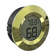Temperatur- och fuktighetsmonitor, hydrometer-fuktmätare, digital hygrometer termohygrometer – rund hygrometer för inomhusbruk, temperaturmonitor, fuktighetssensor, luftflöde