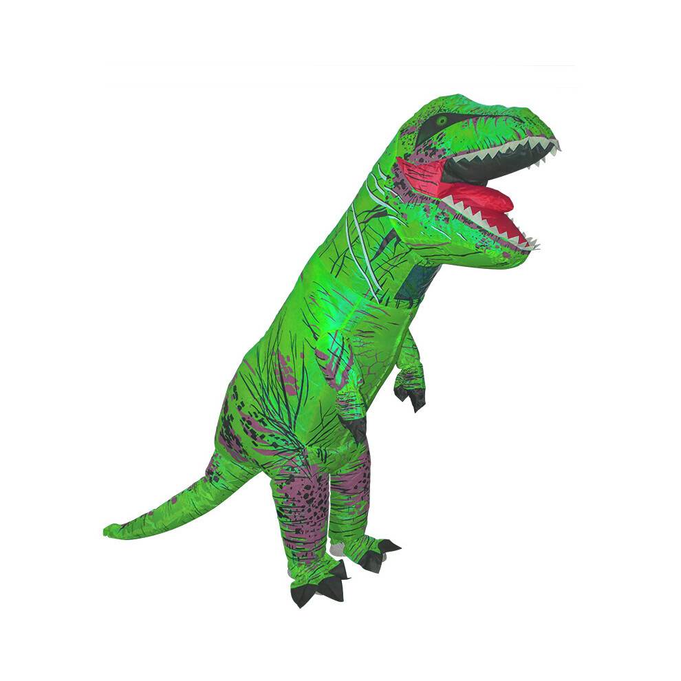 Halloween Cosplay Kostume, Dinosaur Blow Up Suit Oppusteligt T-Rex Kostume til Temafester Dino Kostume til Voksne og Børn, Nem at Oppuste og Insta