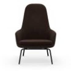 Normann Copenhagen Era Lounge Chair High Steel SH: 40 cm - City Velvet Vol 2 / 023