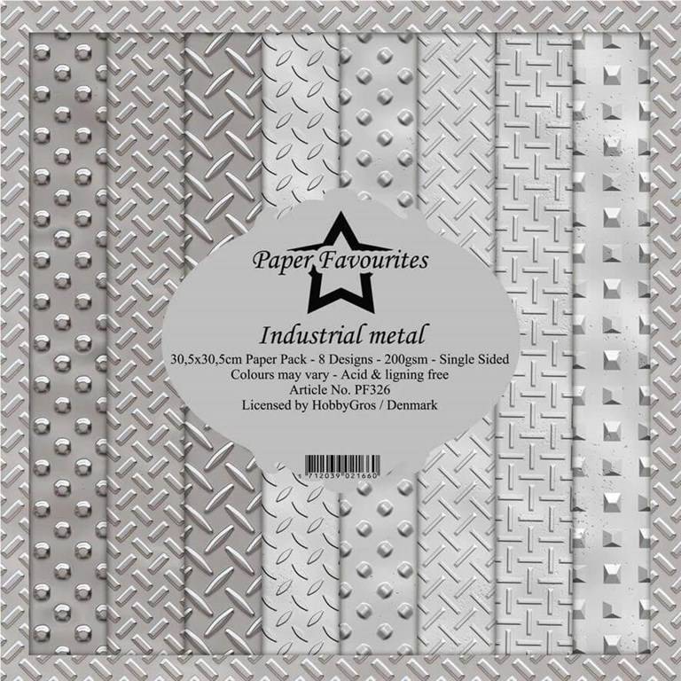 Scrapbookingpapper - 30x30cm - Industrial Metal