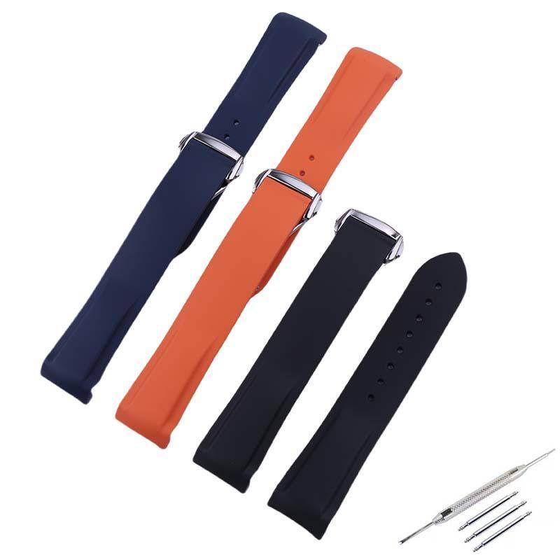 Silikonarmband för Omega Seamaster Planet Ocean Herrklocka Sport, 2022mm black