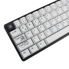 JSJT PBT Tastenkappen 138 Tasten deutsches Tastenkappen Weltraum Thema Farbstoff Sublimation Custom Tastenkappen-Set Kirschprofil Tastenkappen für Cherry MX Switch Mechanische Tastaturen