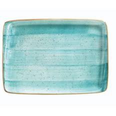 Bonna Rectangular Aqua tallrik 23x16 cm, 12 ant/krt, Patina