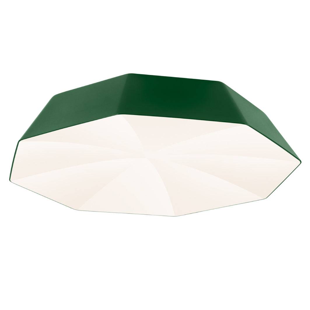 Umbrella taklampa / plafond – jämn LED-belysning i grafisk form | Färg: Grön - Ral 6026 | Ljuskälla: 38W LED | 3190 Lumen | 4000 Kelvin | Dimbar: DALI. DSI alt. SwitchDim