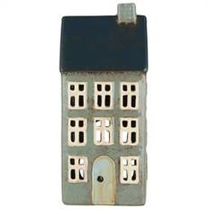 Nyhavn hus t/fyrfadslys - B: 7 cm H: 23 cm L: 9½ cm