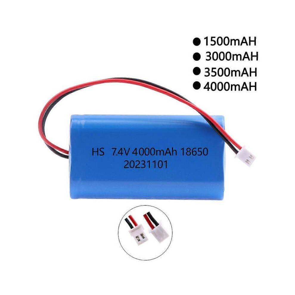 (1500MAH) 7.4V 18650 Battery Pack 2S LiFePO4 Battery Pack 1500mAh 3000mAh 3500mAh 4000mah Rechargeable Boat