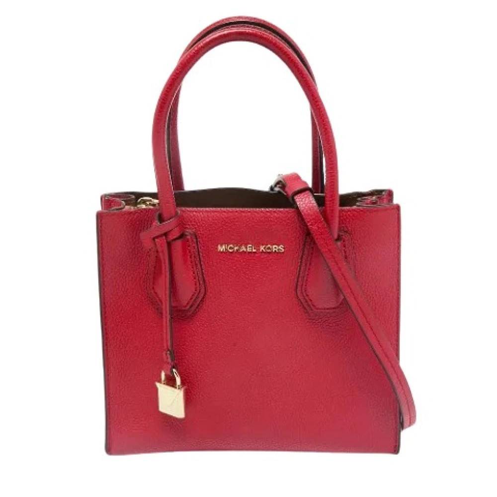 Michael Kors Pre-owned Pre-owned Small Mercer Tote - Vintage - Dame - Rød - ONE SIZE - Uld