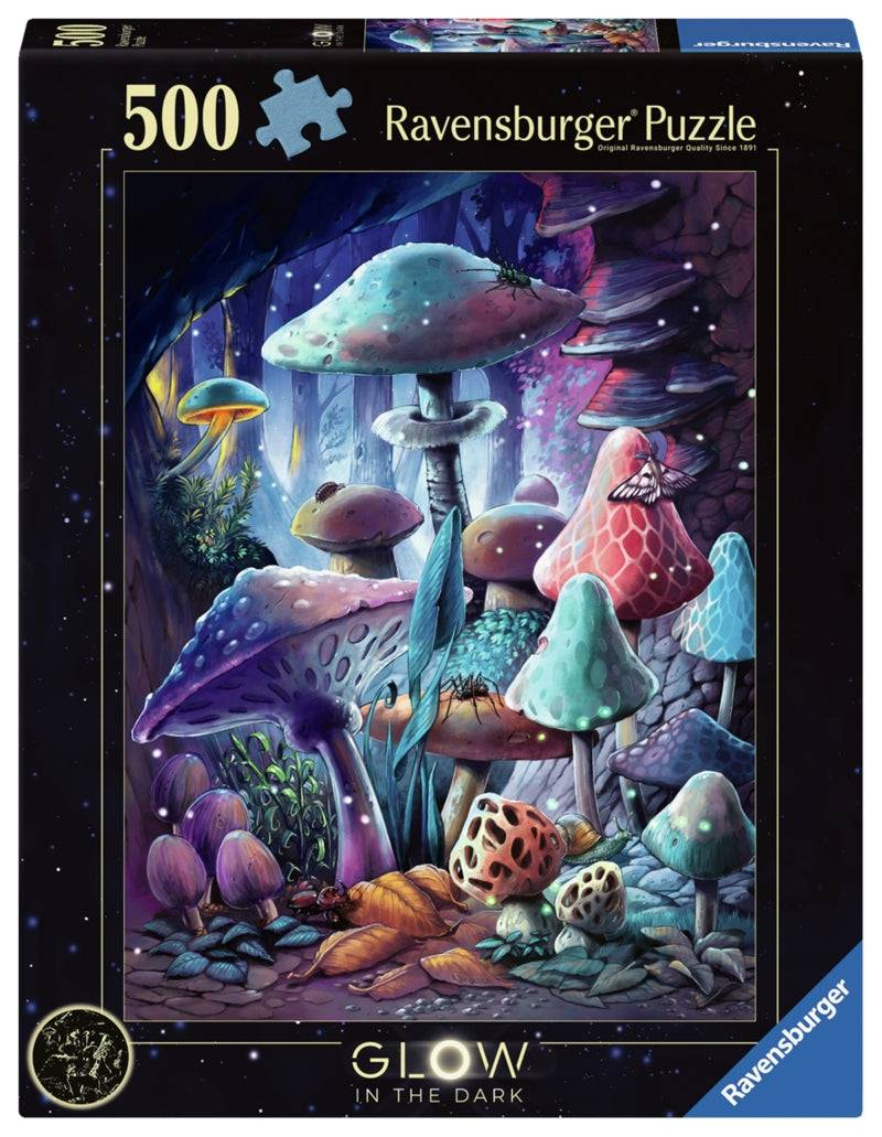 Ravensburger pussel - Moonlight Mushrooms 500 bitar glow Default Title