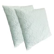 Set of 2 Firm Pillows 60x60cm with Memory Foam, Square Anti-mite and Anti-allergenic Cushion PROMOLINGE