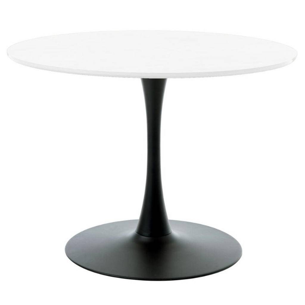 MATBORD 100/100/75 cm imitation trämaterial rund vit