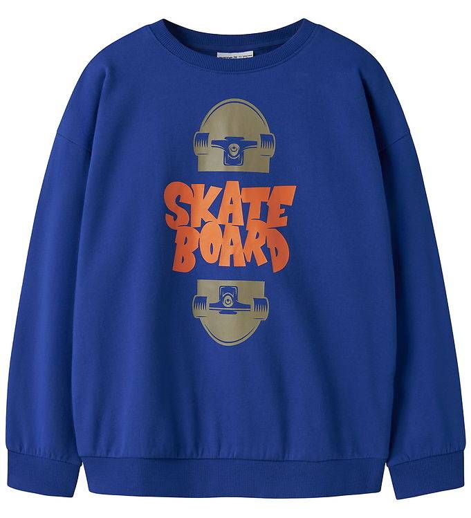 Name It Sweatshirt - NkmVildar - Surf Webben/Skateboard - Name It - 11-12 år (146-152) - Sweatshirt