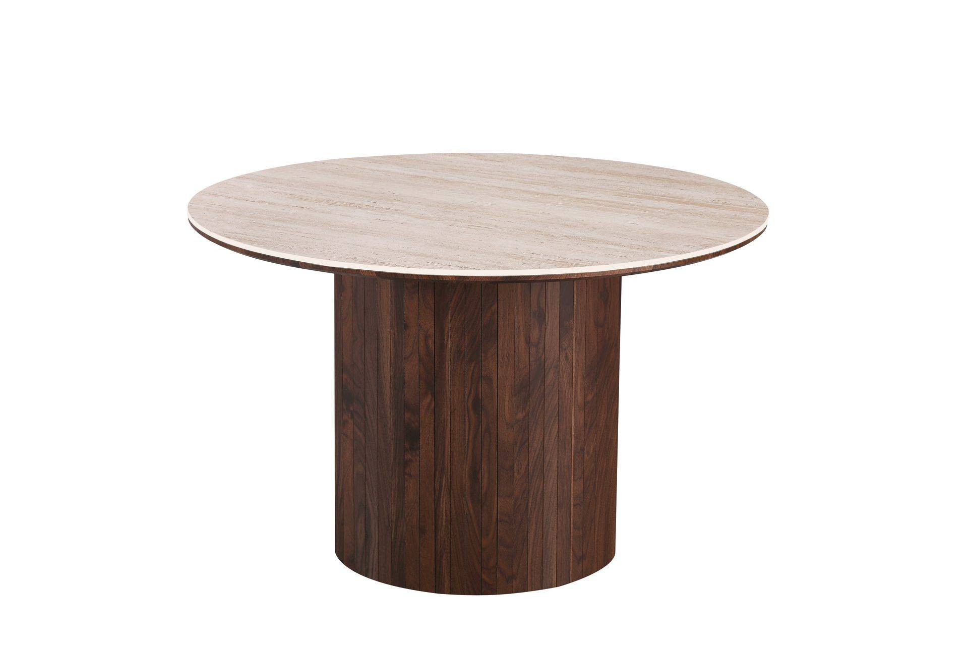 Arvo Matbord Rund 120 cm - Valnöt & köksbord Brun Bark