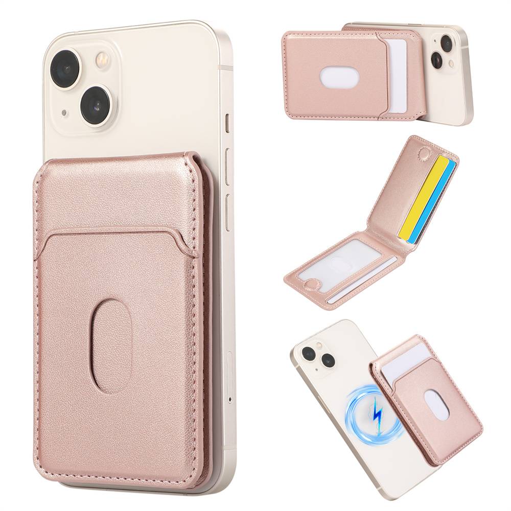 For iPhone 17 16 15 14 13 12 Pro Max Magnetic Leather Card Holder Wallet for Apple Magsafe Phone Bag Cover with MagSafe Magnet