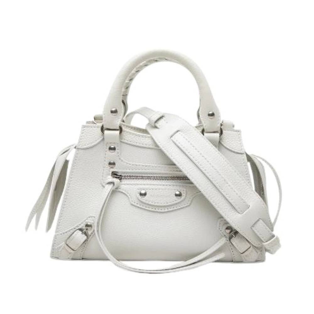 Balenciaga Vintage Pre-owned Neo Classic City Mini læder 2-vejs taske - Vintage - Dame - Hvid - ONE SIZE - Læder