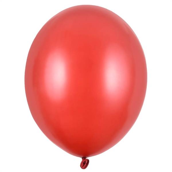 25 stk. Valmuerød metallic latex ballon 30 cm.