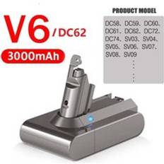 Lämplig för dyson dyson v6 dc59 dc61 dc62 dc74 fluffy animal absoluta madrass motorhead dammsugare batteri - 3000 mah