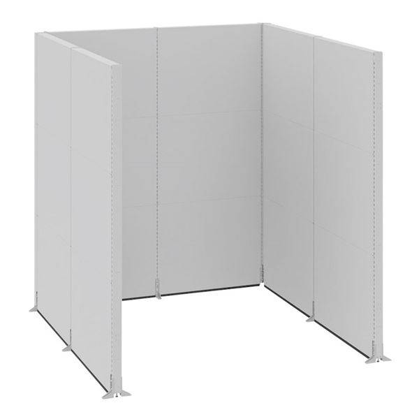 Skærmvæg Hans, kontor/industri, komplette moduler, LxBxH 2730 x 2630 x