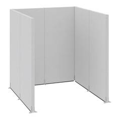 Skærmvæg Hans, kontor/industri, komplette moduler, LxBxH 2730 x 2630 x