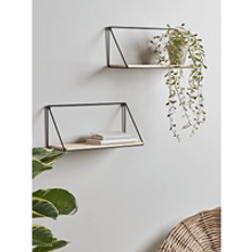 Two Industrial Wood & Metal Shelves - Small