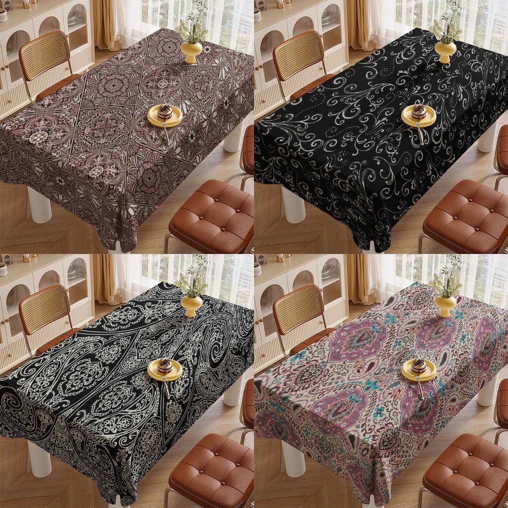 Paisley Pattern Tablecloth Restaurant Kitchen Tablecloth Living Room Home Decoration Rectangular Party Decoration