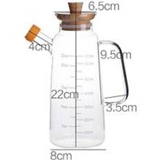 650ml glas olivolja flaska vinäger behållare kök sojasås flaska glas vinäger förvaringsflaska med bambu lock
