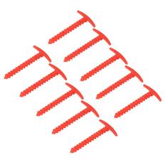 10Pcs Tent Stakes Plastic 5.7in T Shape Spiral Ground Stake Anchors Pegs for Tarps Canopy Camping