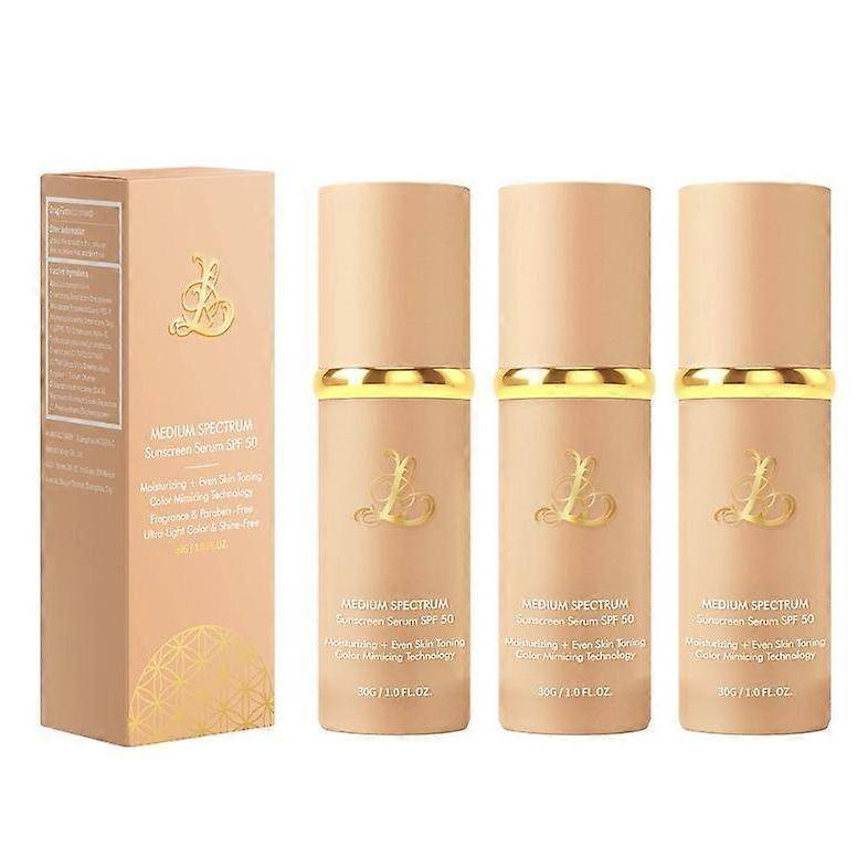 1-3x 4-in-1 Color Changing Foundation with SPF 50+, Medium Spectrum Foundation Makeup, Full Coverage & Long Lasting less