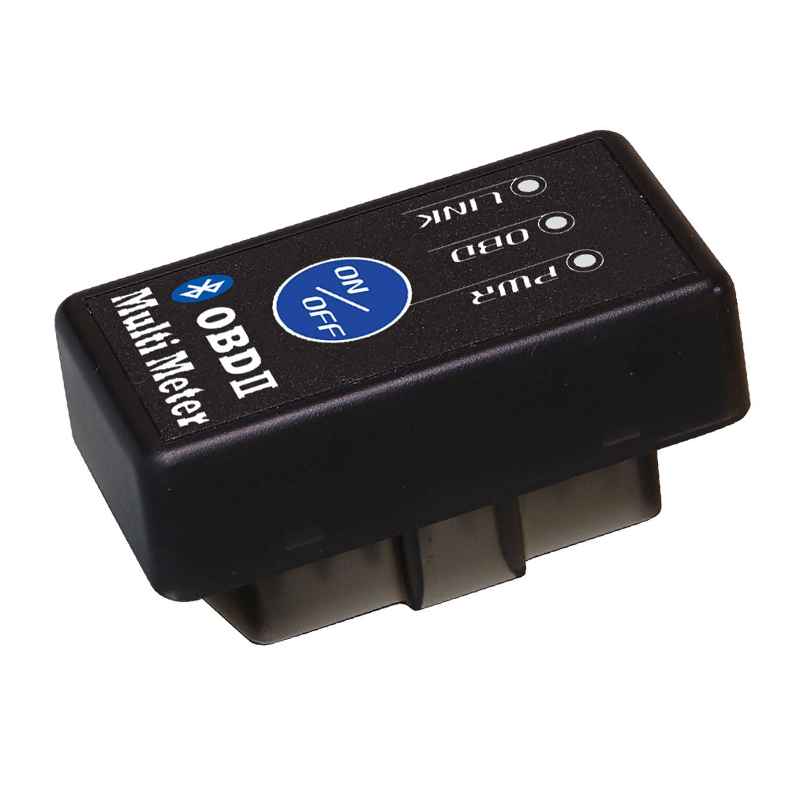 Maxwin OBDII ELM327 OBD Bluetooth Trådlös Loggkarta OBD2 Skanningsverktyg med Bluetooth Multimeter, Adapter, Extramätare, Hastighetsmätare, Varvräknare, Återuppspelning, svart